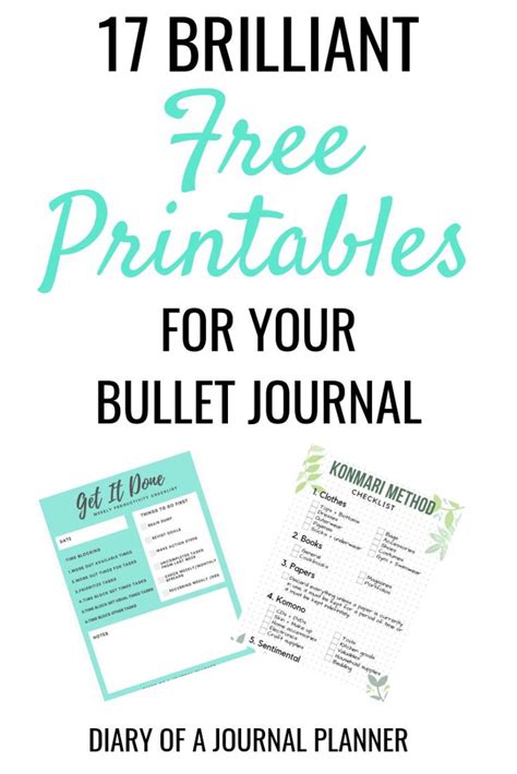 Click on the title above image to download the printable version. 15+ Totally FREE Bullet Journal Printable To Organize Your ...