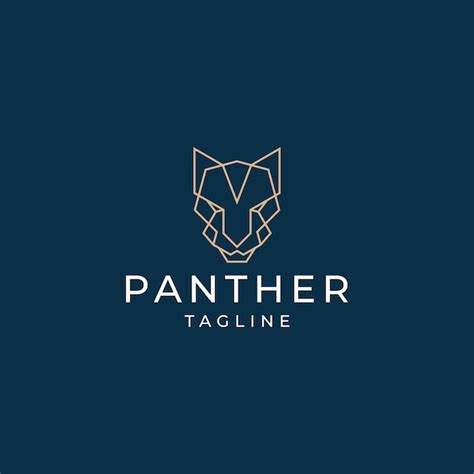 Premium Vector Panther Geometric Logo Icon Design Template