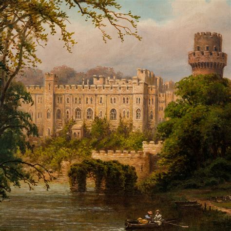 A Late 19th Century Oil Painting Of Warwick Castle By Wr Young