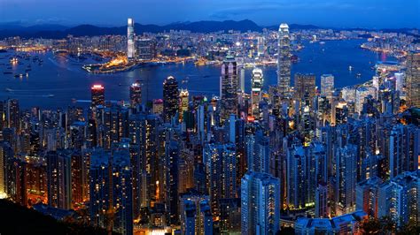 Victoria Peak Wallpaper 4k Hong Kong City Skyline