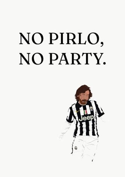 No Pirlo No Party Birthday Card Thortful