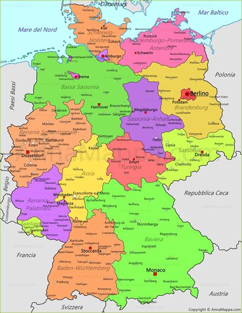 Cartina Germania Tedesca Cartina