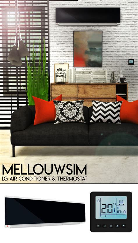 Lg Air Conditioner And Thermostat Sims 4 Cc Furniture Sims Baby Sims