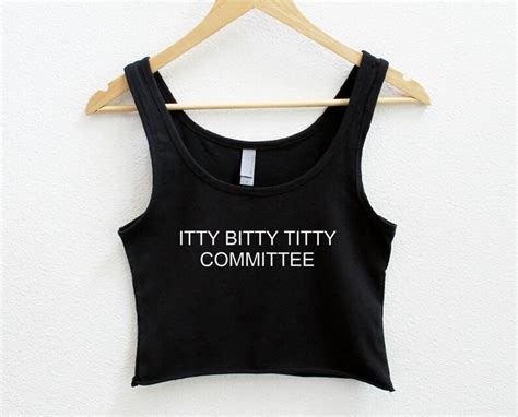 Itty Bitty Titty Committee Womens Crop Tank Xs 2xl Etsy
