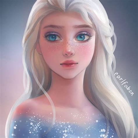 FrozenofArendelle On Instagram Queen Elsa Fan Art With Her Hair Down In Her Beautiful Ice Gown