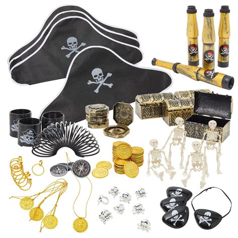 Buy 100 Piece Set Pirate Birthday Party Supplies For Kids Hat Patch