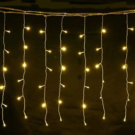 10pcs 4m06m Led Curtain Icicle Fairy String Lights Linkable Christmas