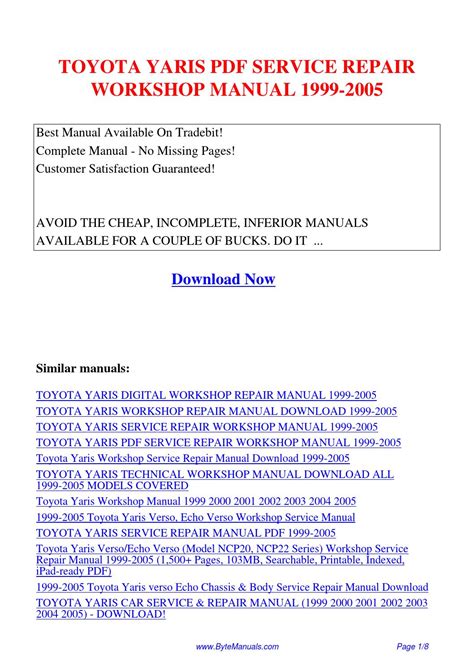 Yaris 2009 Repair Manual Pdf Free Download