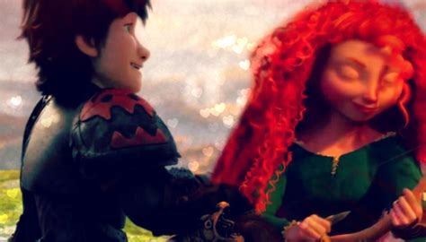 merida and hiccup kiss you [mericcup] merida and hiccup merida disney and dreamworks