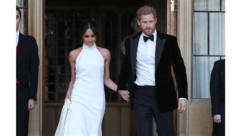 prince harry and meghan markle leave windsor castle for wedding reception 8days