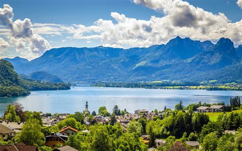 Lake Wolfgang Lake In Austria State Salzburg Is One Of The Most Famous