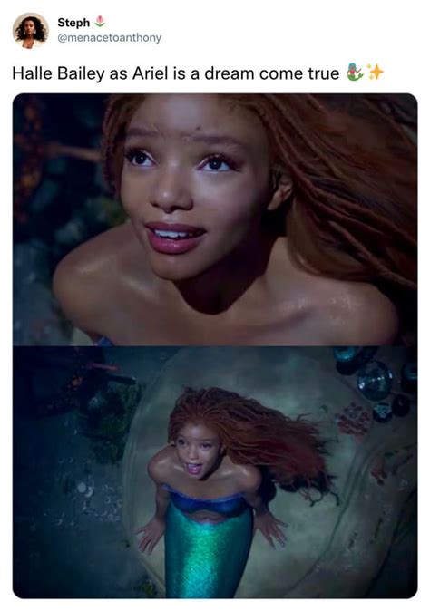 Fans React To Halle Bailey As The Little Mermaid 20 Tweets We Love News