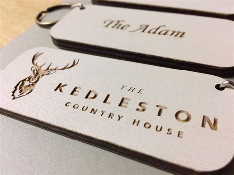 Personalised Custom Wood Corporate Event Hotel Motel Logo Engraved