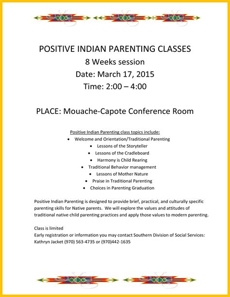 The Southern Ute Drum Positive Parenting Classes