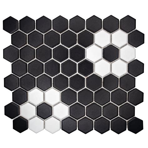 Make A Statement With The 14 X 12 Dark Daisy 15 In Ceramic Hexagon