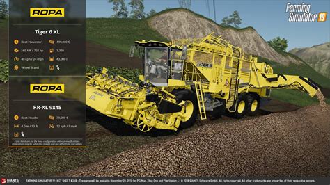 Farming Simulator 19 Fact Sheet 11 Fs19 Fs17 Ets 2