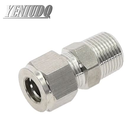 38 To 10mm Npt Stainless Steel 304 Compression Male Elbow Double Ferrule Npt Global Fashion