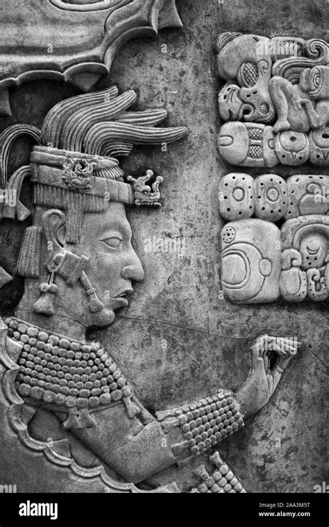 Palenque Maya Art Black And White Stock Photos And Images Alamy