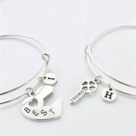 Best Friend Bracelet Matching Bracelets For Friends Heart Etsy
