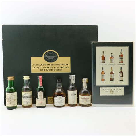 Classic Malts Of Scotland Tasting Set With Vhs 6 X 5cl Minis The
