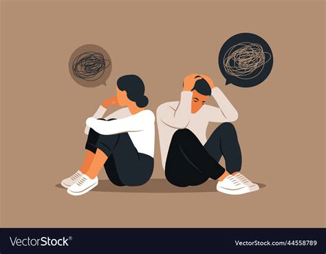 Man And A Woman In A Quarrel Conflicts Between Vector Image