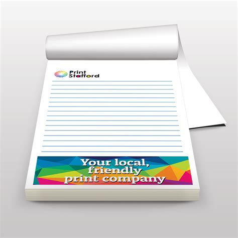 Custom Notepads Printed Free Delivery Print Stafford