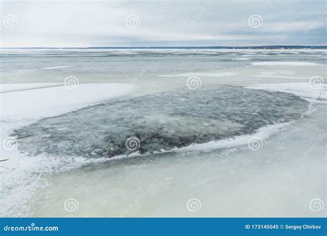 Ice Crust On The River Stock Image Image Of Background 173145045