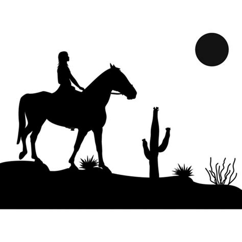 Horse Desert Cactus Wall Sticker