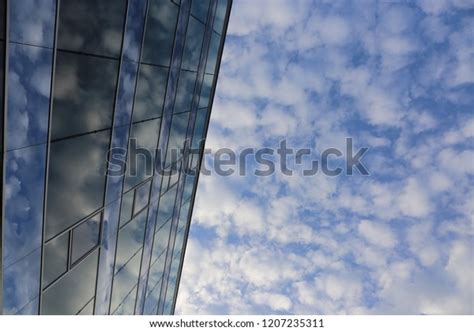Abstract Exterior View Reflective Glass Windows Stock Photo 1207235311