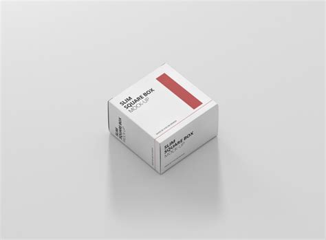 box mockup slim square premium   mockups  viscon design