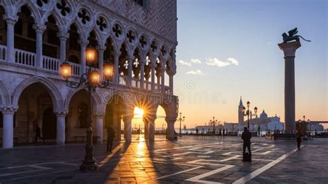 Sunrise In San Marco Square Venice Italy Venice Grand Canal