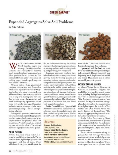 Expanded Aggregates Solve Soil Problems Expanded Shale And Clay