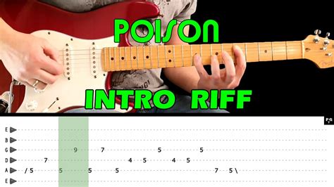 Poison Guitar Lesson Intro Riff With Tabs And Extra Slow Lesson