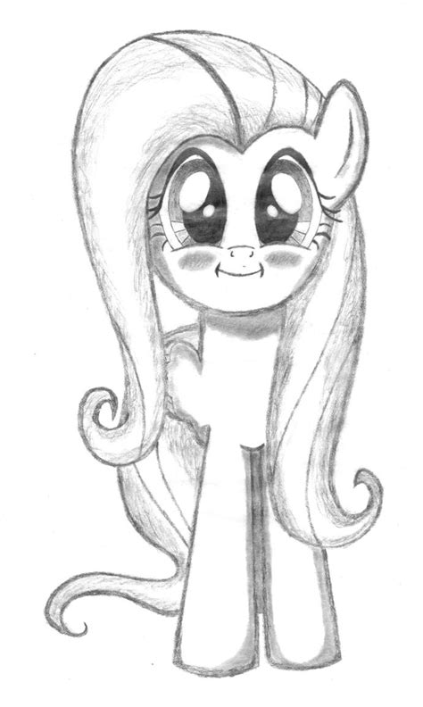 Fluttershy Sketch By Vivagray On Deviantart