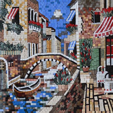 Caption of Marvelous Scene in Venice Mosaic Art | Scenery | Mozaico