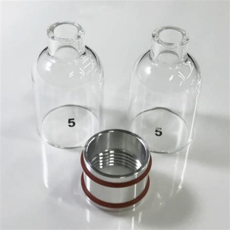 EDGE WP17 WP26 Clear TIG Cup 5 Starter Kit Pyrex 5 TIG Cups