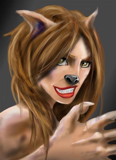 Werewolf Girl By Goldenmurals On Deviantart