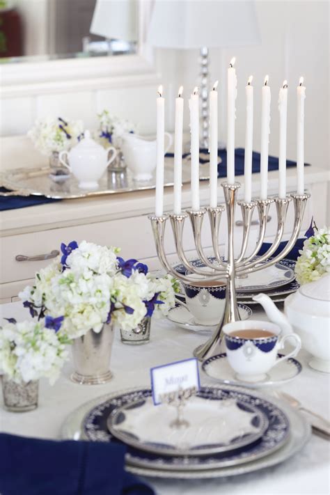 A Hanukkah Tea In Sparkling Blue And Silver