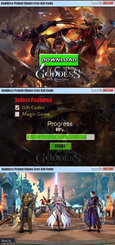 Choose from three awesome classes: Goddess Primal Chaos Free Gift Code