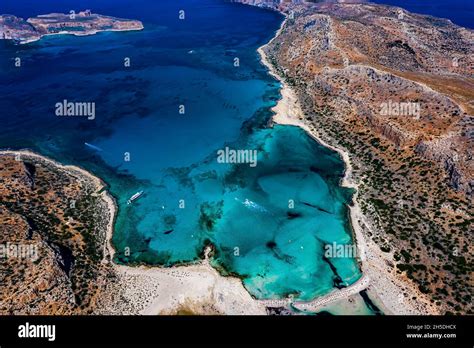 Balos Lagoon Auf Kreta Aus Der Luft Balos Lagoon Kissamos On Crete