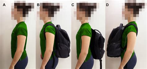 Backpack Positioning A Without Carrying A Backpack B Backpack Download Scientific Diagram