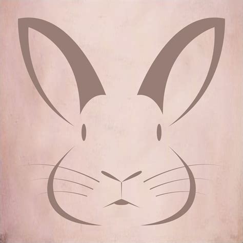 Bunny Rabbit Face Stencil Perfect For Easter Decor This Is A Two