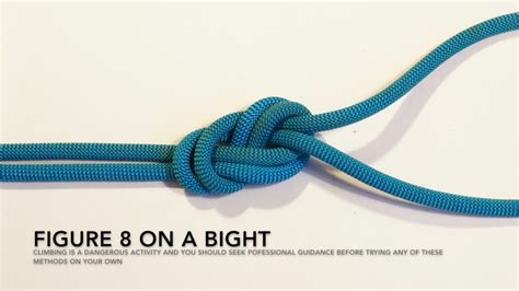 Climbing Knots How To Tie A Figure 8 Knot On A Bight Animated
