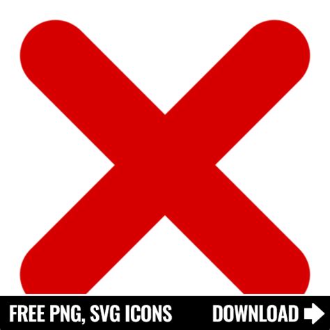 Free Red X Svg Png Icon Symbol Download Image