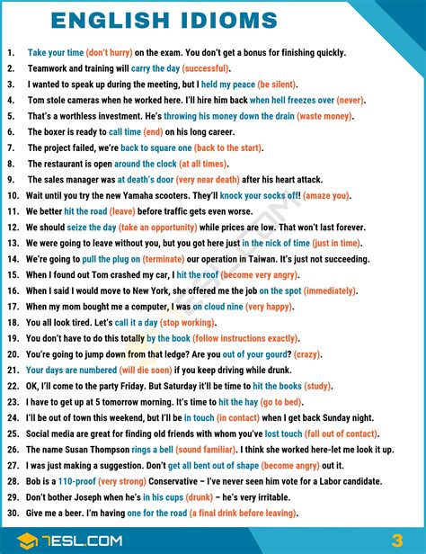 A Comprehensive Guide To Idioms In English • 7esl