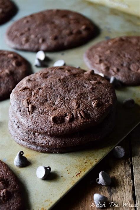 The cookies get their amazing depth of flavour from the addition of both dutch processed cocoa powder and melted dark chocolate into the cookie dough… plus, you know, a. Double Chocolate Chip Coconut Flour Cookies - Ditch the Wheat