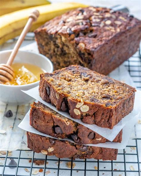 Healthy Oatmeal Chocolate Chip Banana Bread Recipe Chocolate Chip