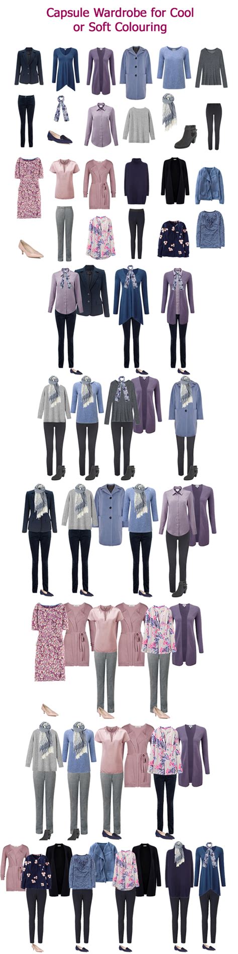 Example Capsule Wardrobe For Soft Or Cool Colouring I Would Rather Use