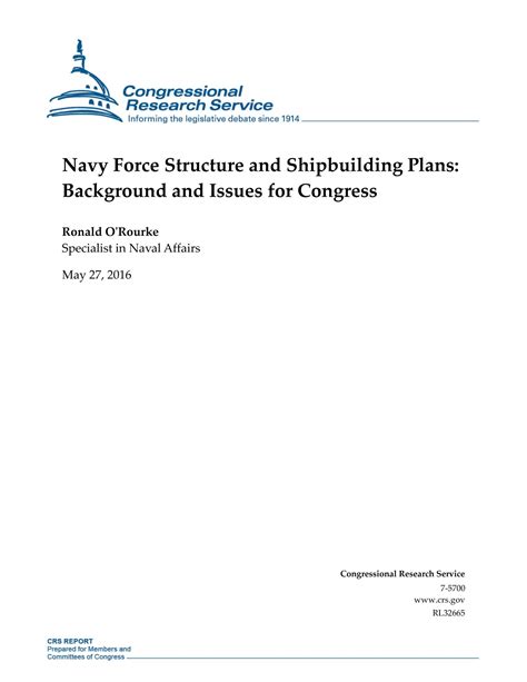 Navy Force Structure And Shipbuilding Plans Background And Issues For
