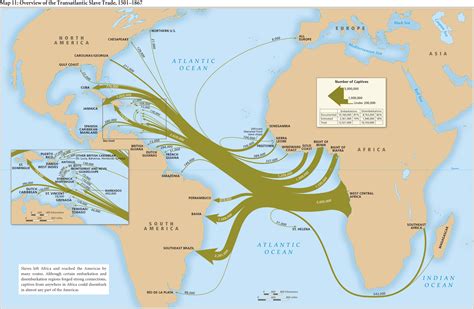 Transatlantic Slave Trade Routes Map